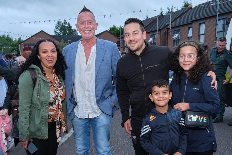 Mid Ulster Council Good Relations officer Sean Henry with the Kuki family at the Evening of Cultural Music & Dance held in Cookstown last Friday evening. arp107.