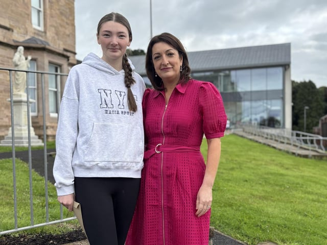 10 A star to A grades pupil, Aoibhinn Kelly with principal Mrs O'Neill.