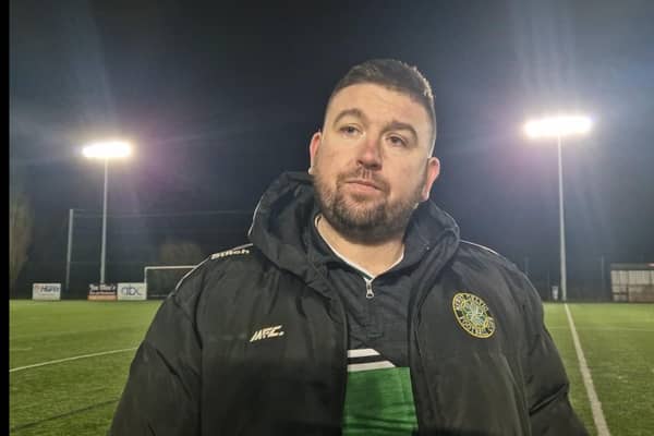 Newry Celtic Manager Stephen Daly.