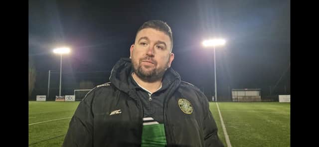 Newry Celtic Manager Stephen Daly.