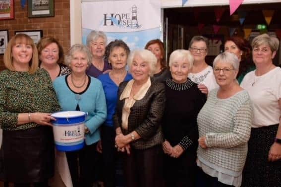 Larne Inner Wheel Club raised £1,595 for Hope House with an event at Larne Rugby Club.