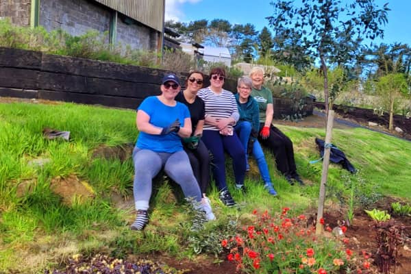 Lesa, Nicola, Barbara Ann, Janice and Liz from Ashes to Gold's Blossom Group