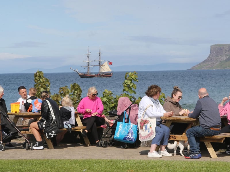 Enjoying the day at Ballycastle.
