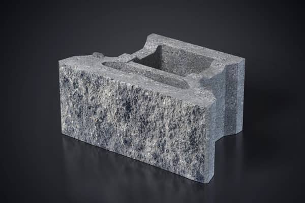 AG’s newest retaining wall solution, Diamond Pro Air in the Basalt finish.