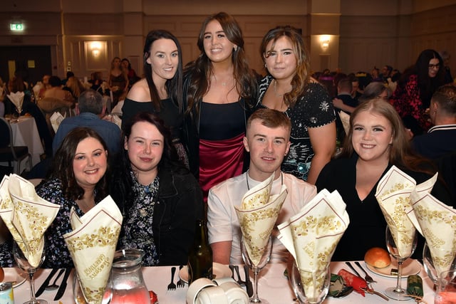 Some of the nursing staff, Portadown who enjoyed the Seagoe Hotel Christmas Party Night on Friday 8th December. PT50-272.