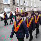 Junior Grand Orange Lodge of Ireland members on parade in Armagh in 2024. Photo: Graham Baalham-Curry