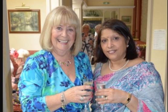 Shirley Sinclair and Rajini Sharma pictured in Magheramorne House for the Ladies who Lunch day for Leukaemia and Lymphoma NI IN 2014.