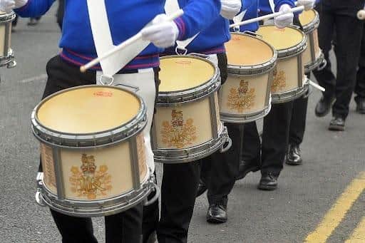 Fifteen marching bands took part in the Somme event at Ballyronan. Credit: Tony Hendron