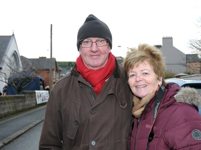 Harry and Iris Rainey visiting the Whitehead Victorian Fair in 2016.