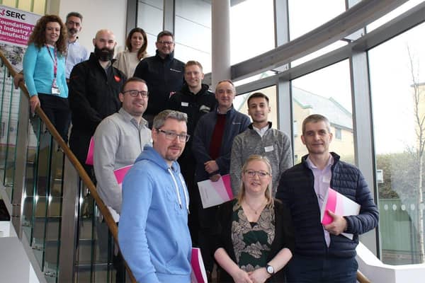 Delegates at the launch of the Industry 4.0 Manufacturing Foundation Degree, designed to meet the needs of manufacturing companies in Northern Ireland