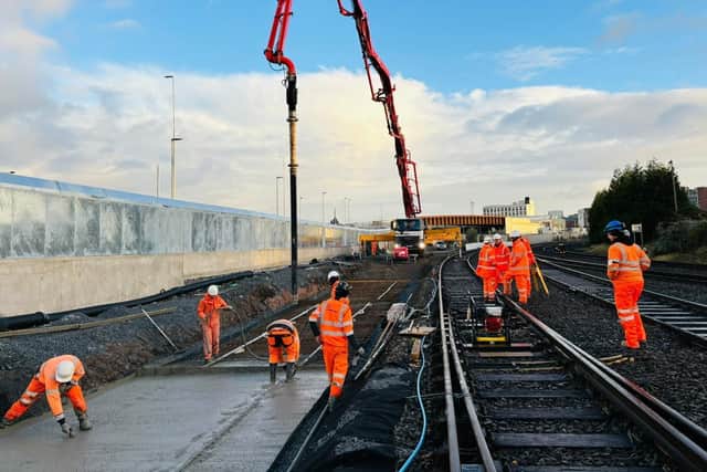 Essential work will be carried out on the railway line between Belfast, Lisburn and Portadown over Easter. Pic credit: Translink
