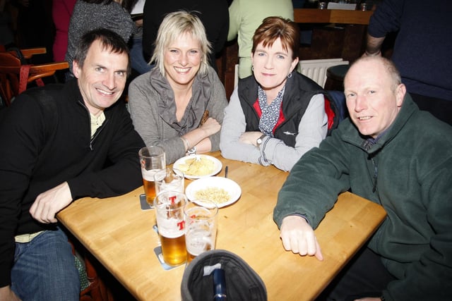 Matthew Tickner, Fiona McCallum, and Keith and Fiona Gilmore pictured during the Portrush RNLI fundraising night at the races held in Portrush Yacht Club in 2008