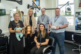 Northern Regional College staff, Marianne Rocks, Lecturer in Social Care and Early Years, Helen Hampsey, Assistant Curriculum Director, Marie Claire McNally, Lecturer in Hair and Beauty Management, Mark Davison, Lecturer in Built Environment and Sam McIllwaine, Lecturer in IT at the College’s Magherafelt campus.