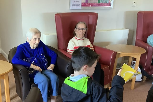 Some of the children from Ballysally Primary School in Coleraine visited the wonderful residents of the Bohill Care Home to read together with them.
