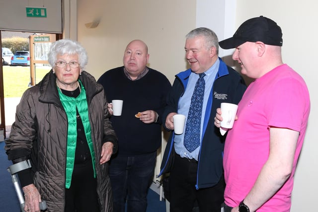Pat Crossley, Adrian McQuillan, Ivor Wallace and Codie Murray at the Reference, Engagement and Listening (REaL) event.
