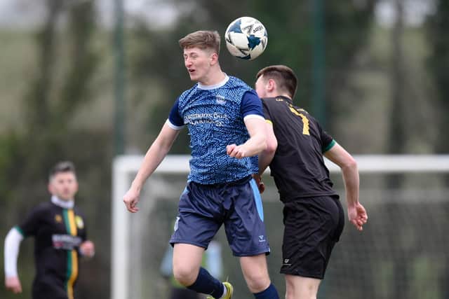 Action from Mayobridge's 4-0 win over Cartwheel United.
