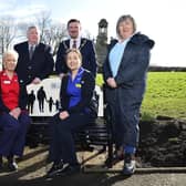 Ciaran Ward, Memory Stones of Love; Norma Kenny, sister of Ward 3A in The Ulster Hospital; Alderman Paul Porter; The Right Worshipful the Mayor, Councillor Scott Carson; Gillian McIlgorm, Deputy Sister of Ward 3A in The Ulster Hospital and Brenda Doherty, Memory Stones of Love.