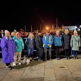 Some of the Chill walking group at Carrickfergus Castle car park.  Photo: Chill walking group