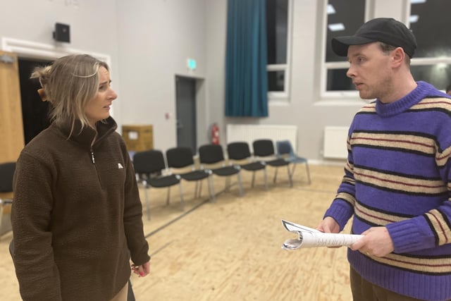 Pictured in rehearsals for Ballywillan Drama Group's production of Fiddler on the Roof are Chloe Freeman-Wallace and Steven Millar.