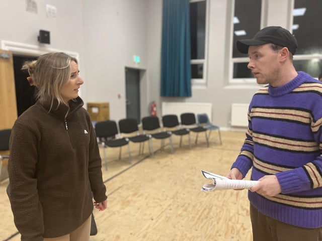 Pictured in rehearsals for Ballywillan Drama Group's production of Fiddler on the Roof are Chloe Freeman-Wallace and Steven Millar.