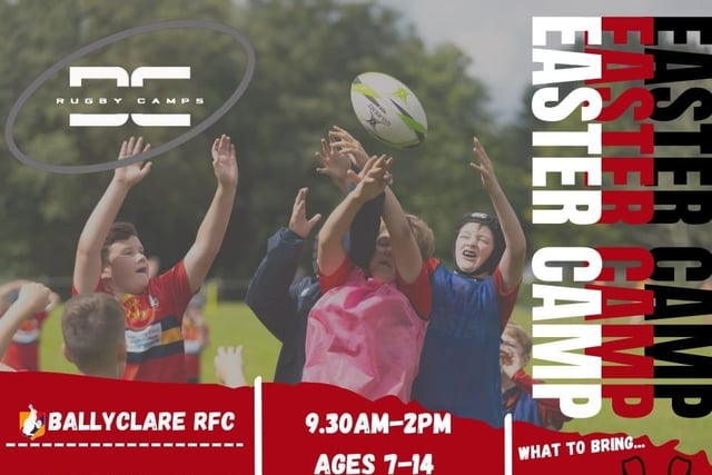 DC Rugby Camps will be staging a rugby camp at Ballyclare Rugby Football Club over the Easter break. The event will cater for boys and girls aged 7-14 with all experience levels welcome. Running from 9.30am until 2pm daily, it will take place on April 3, April 4 and April 5. Priced at £50 per child, anyone attending is asked to bring boots, a gum shield, a packed lunch and a drink of water. To book, check out the rugby club's Facebook page.