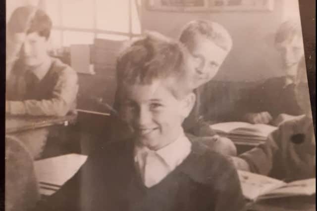 Brian McCaffery at St Columba's PS in Portadown and his P6 friends Anthony Quinn, John Hamill, Damien Brown and Vincent Marley.