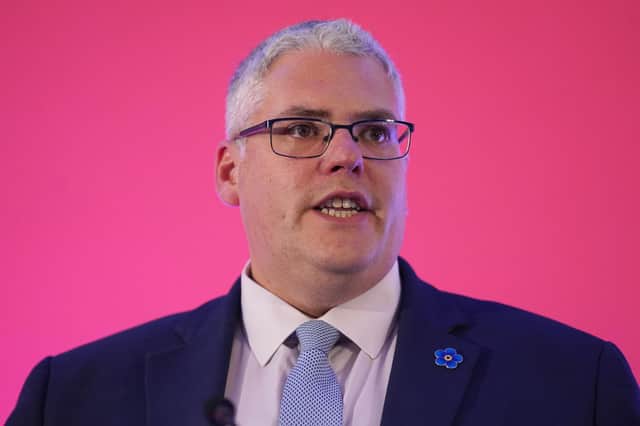 DUP leader Gavin Robinson says NI needs "funding based on need". Photo: Brian Lawless/PA Wire