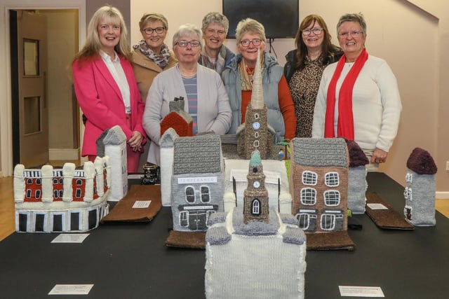 Members of the Nimble Fingers Craft Group created a special piece for the Anniversary, Pic by Norman Briggs, rnbphotographyni