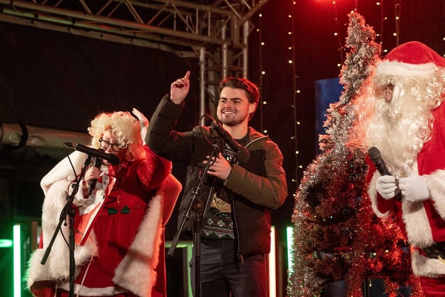 Crowds flocked to Lisburn for the annual Christmas lights switch-on
