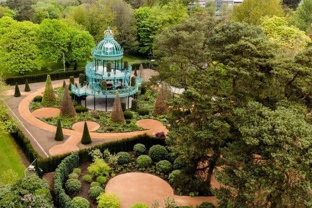 A new garden has been designed at Hazelbank Park in Newtownabbey by Diarmuid Gavin to commemorate the coronation of King Charles and Queen Camilla.