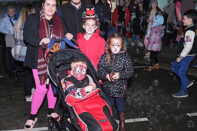 Some of those who attended this year’s Christmas Switch on Saturday night.
