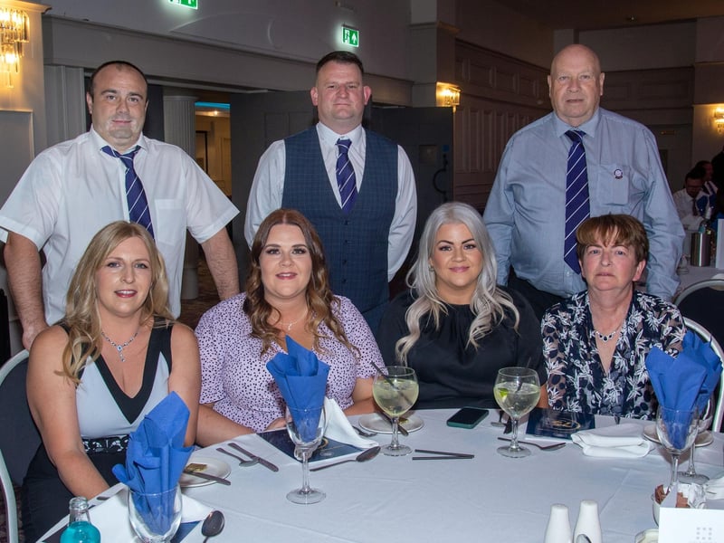 Guests who attended the Glenavon Triangle Supporters Club 75th anniversary dinner at the Seagoe Hotel on Saturday night. LM22-226.