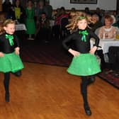 Young Irish dancers displaying their steps at the Halfway House Hotel.