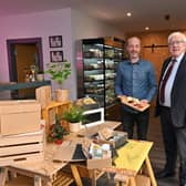 Alderman Allan Ewart MBE, Chair of the Lisburn & Castlereagh City Council’s Development Committee with Ispini proprietor Jonny Cuddy