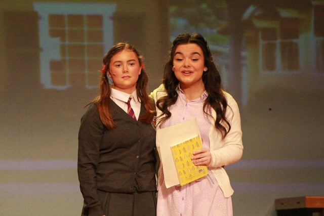 Miss Honey played by Muireann Shields takes Matilda, played by Tori Fox, under her wing.