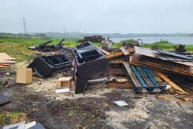 Anger that materials are being dumped at the Stoneyford Reservoir. Pic credit: NI Water