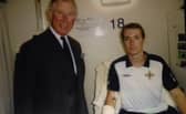 King Charles III with Bryan during a hospital visit.