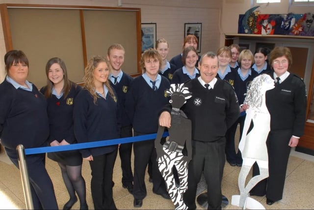 Bobby Johnston and Isobel Apsley of St John Ambulance at Larne High School to discuss preparations for the 2007 fashion show. . LT12-327-PR