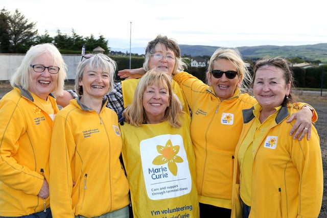 Marie Curie members pictured at the Ballycastle Cycling Club 80 mile Charity Cycle