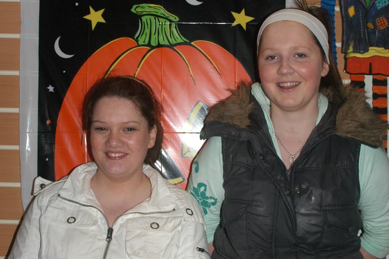 Pictured at the 2006 Halloween Festival in Carnfunnock are Megan Graham and Sophie Ferguson.
