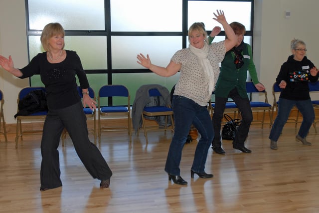 Enjoying the dance class at the Community Alive event at Larne Leisure Centre in 2011. INLT 02-010-PSB