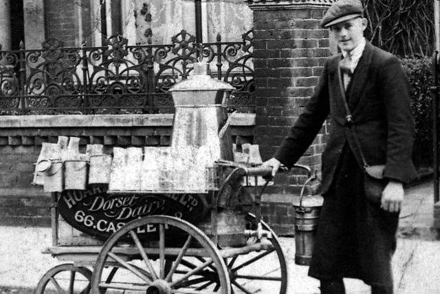 When the milkman had a handcart.
Located at 66, Castle Road, Southsea, Hoars dairy was one of many dairies located around Portsmouth. Picture: Robert James collection.