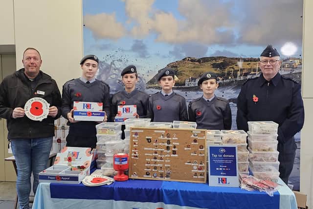 Air Cadet Force members who assisted with this year's Poppy Appeal. Photo submitted by Matthew Mulroy