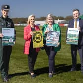 The PSNI, along with partner organisations, will be at the Supporting Safer Communities marquee at the show. Pictured are: Superintendent Kelly Moore, PSNI Lisburn and Castlereagh District Commander; Shelly-Anne Grimes, PSNI Crime Prevention Officer; Rhonda Geary, operations director at Balmoral Show and Stuart Gibson, PSNI Crime Prevention Officer.