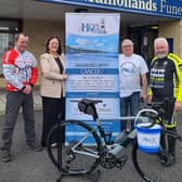 (From left to right) Jim Adams; Emma Moore, Funeral Partners business development manager; Sam McCullough Hope House Ireland trustee and Peter Mulholland.