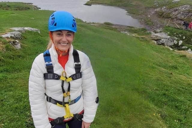 Deputy Sister, Ulster Hospital’s Mental Health Inpatient Unit’s Donna Gallagher completed an abseil in aid of the Children's Heartbeat Trust. Pic credit: SEHSCT