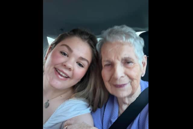 Carrick teen Phoebe, pictured with her great-Granny, has launched her Christmas Appeal for the third year running. Photo: Phoebe Cullen