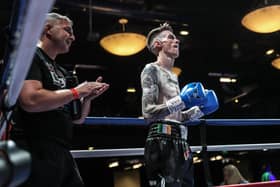 Co Armagh native Lee Gormley who won his professional debut fight night on Saturday at the University of Bolton Stadium in Bolton, Manchester. Photos courtesy of Karen Priestley.