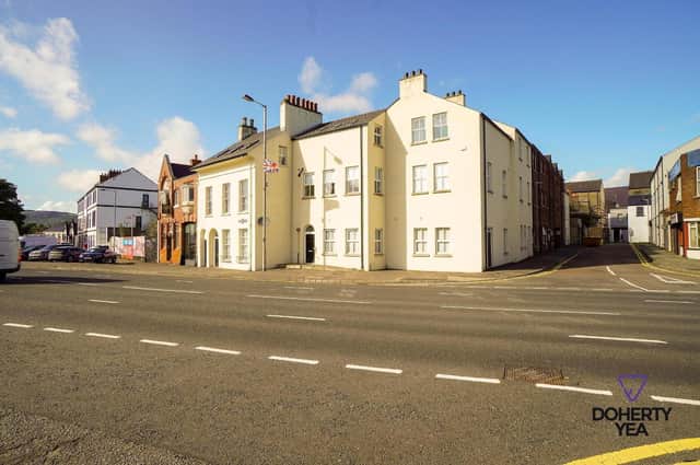 The first floor apartment is located in Carrickfergus town centre.