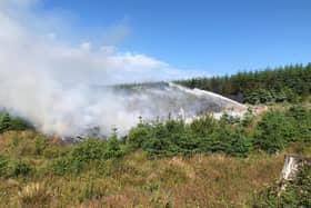 Over 80 Firefighters and 14 Appliances continue to battle the fires at Glenariff. Pictures NIFRS